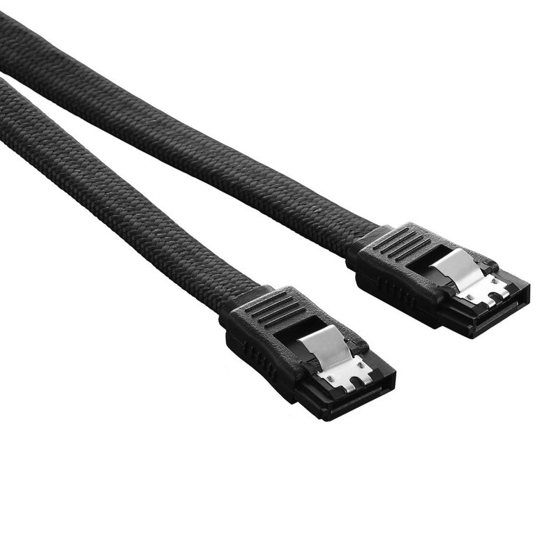 CableMod ModFlex Sleeved SATA 3 Cable (Black, 60cm) - Image 2